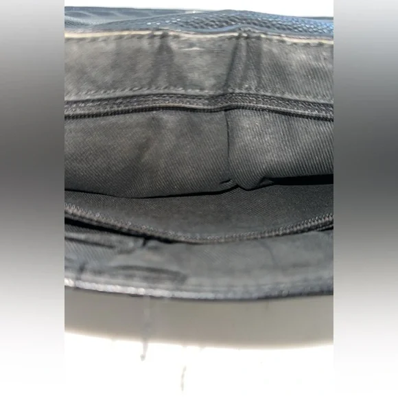 Preowned Authentic Chanel Black Caviar Leather, Pleated Half Moon Flap Bag - Picture 10 of 16